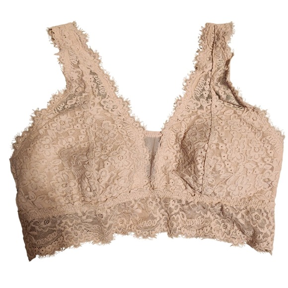 aerie Other - Aerie Lace Padded Bralette Beige L New with Tags Lingerie Women's